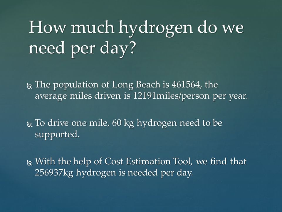  The population of Long Beach is , the average miles driven is 12191miles/person per year.