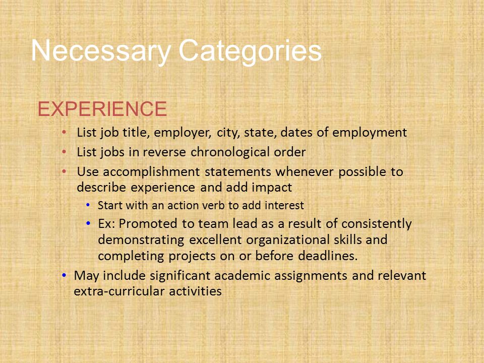how to create a resume and other stuff you should care about even jobs categories list