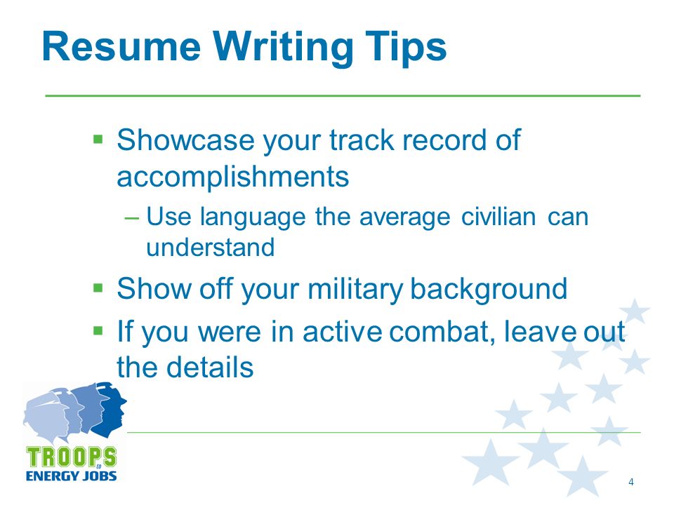 2 how to write a military resume define your civilian job