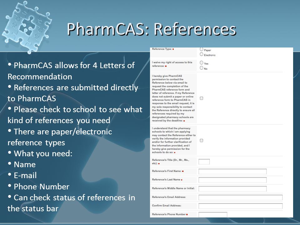 Pharmacy School Letter Of Recommendation Sample