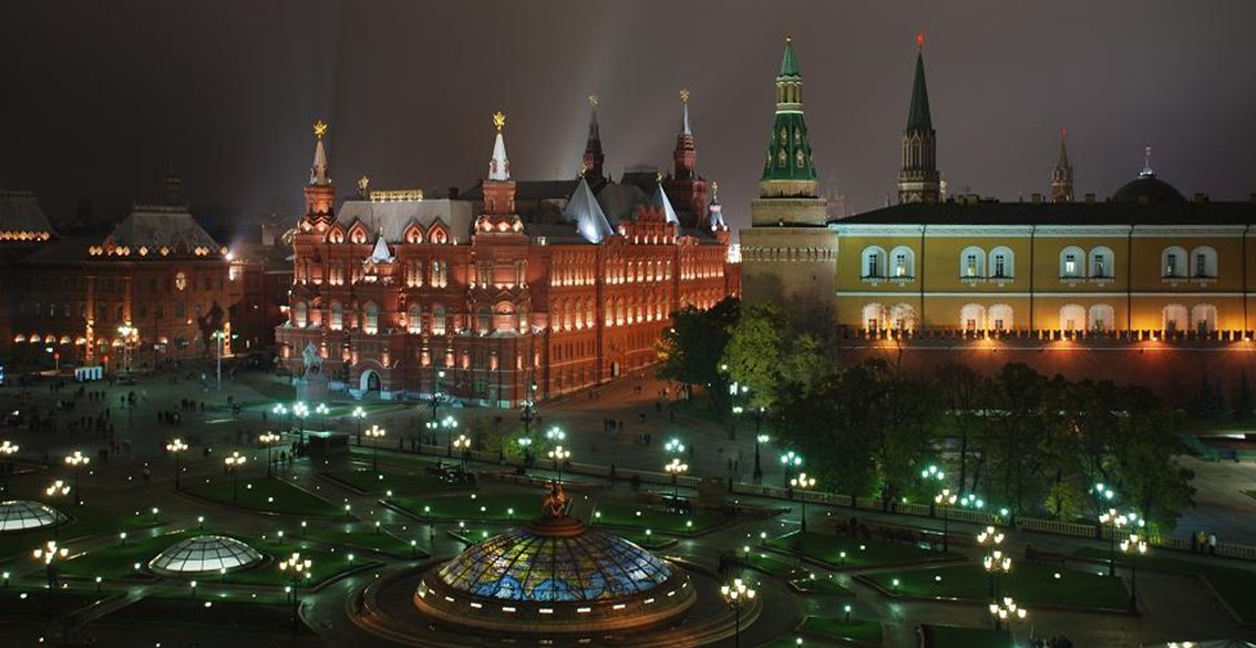 Красная площадь ночью москва