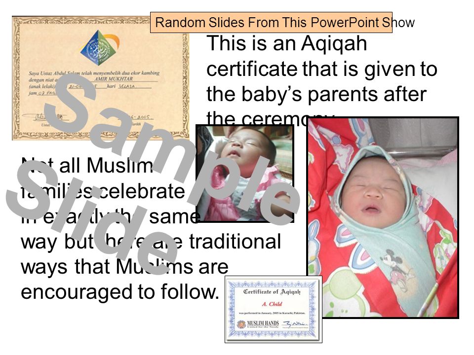 This is an Aqiqah certificate that is given to the baby’s parents after the ceremony.