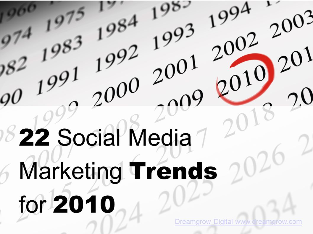 22 Social Media Marketing Trends for 2010 Dreamgrow Digital
