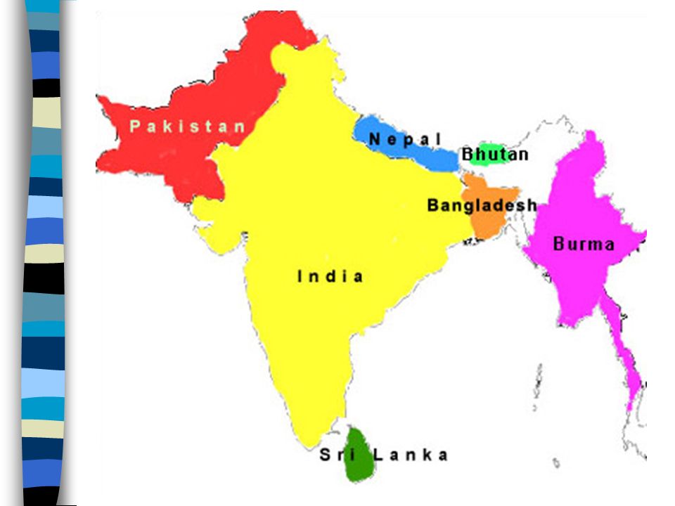 Пакистан бутан. Индия Непал Пакистан на карте. Индия Пакистан Бангладеш на карте. Страны Южной Азии на карте. Карта Индии Пакистана Непала бутана Бангладеша.