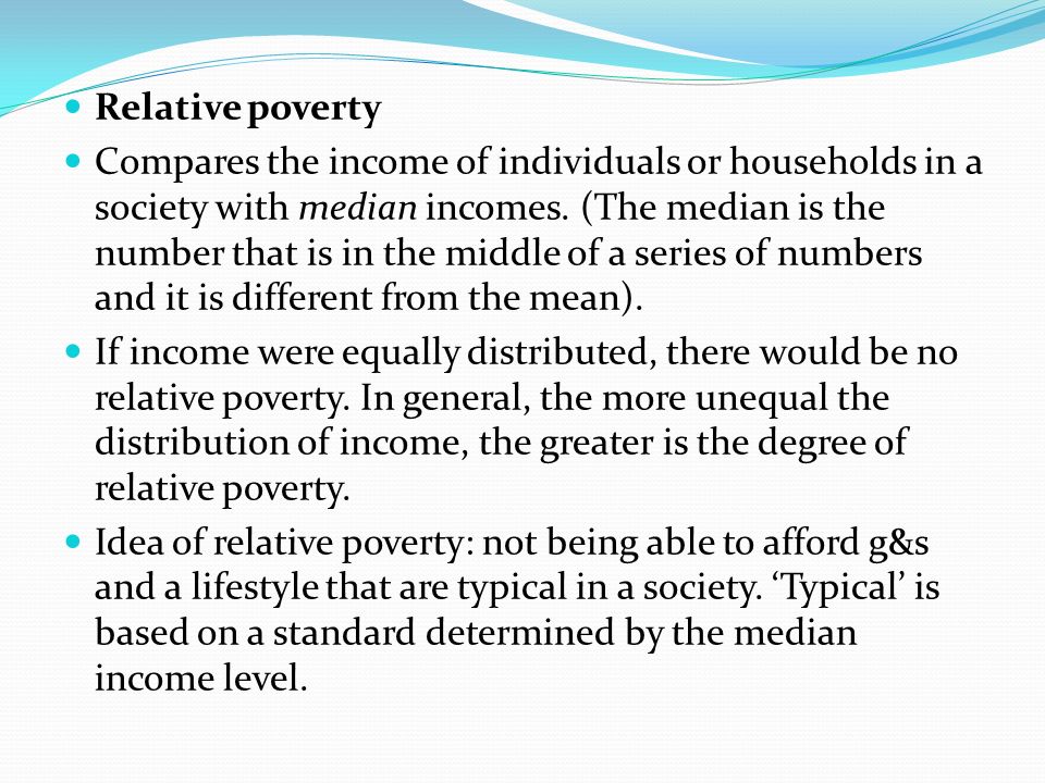 what is the difference between absolute and relative poverty