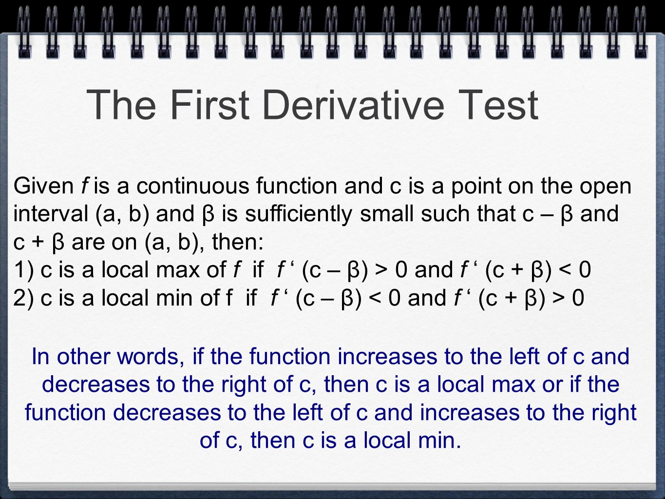 Ap Honors Calculus Chapter 4 Applications Of Derivatives Chapter 4 Applications Of Derivatives Ppt Download