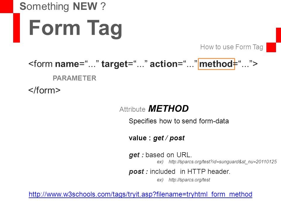 Methods attribute. Атрибут Action тега form. Tag form.