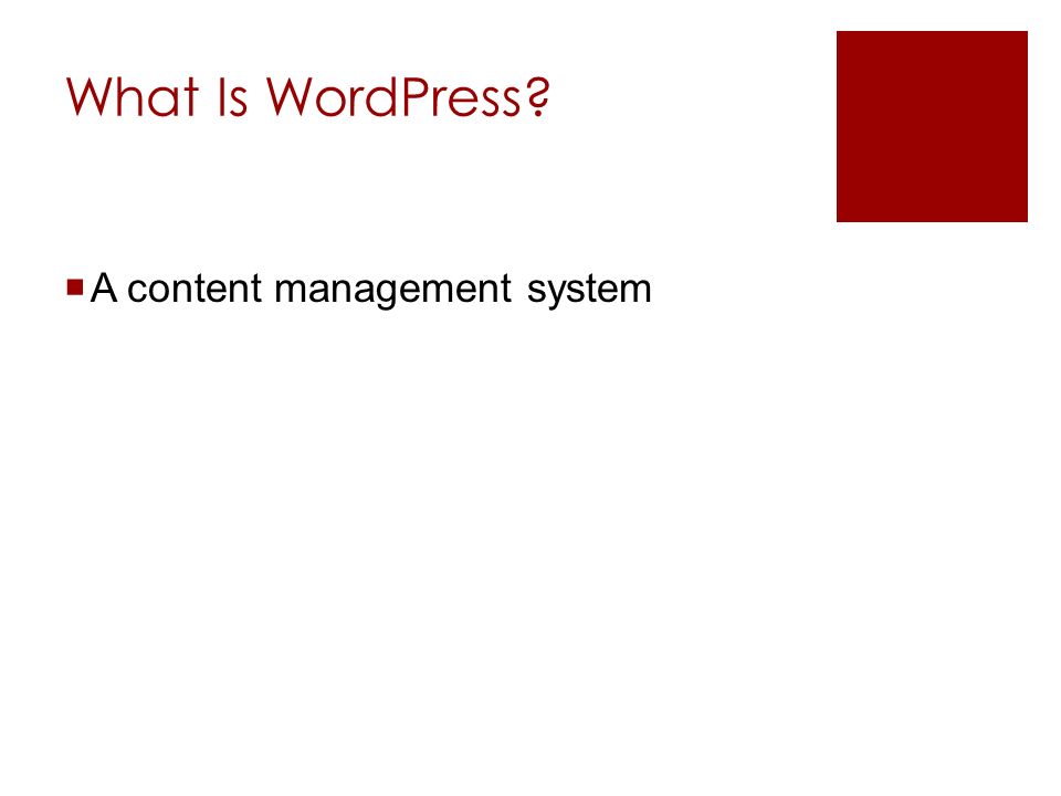 What Is WordPress  A content management system
