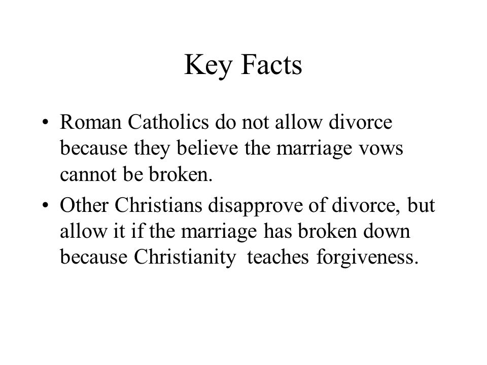 Divorce Do in catholics believe