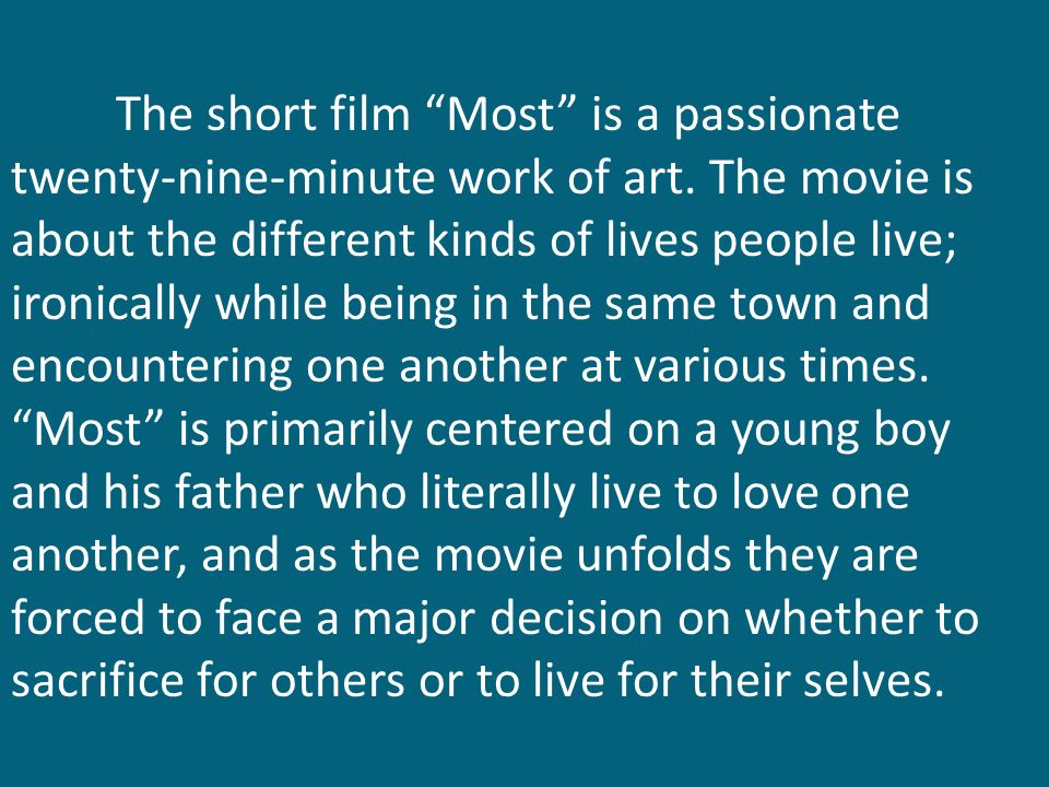 Movie Review Errors. EXAMPLE MOVIE REVIEW The short film “Most” is a  passionate twenty-nine-minute work of art. The movie is about the different  kinds. - ppt download