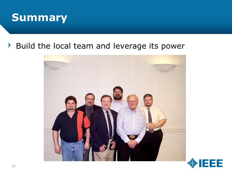 12-CRS-0106 REVISED 8 FEB Summary Build the local team and leverage its power