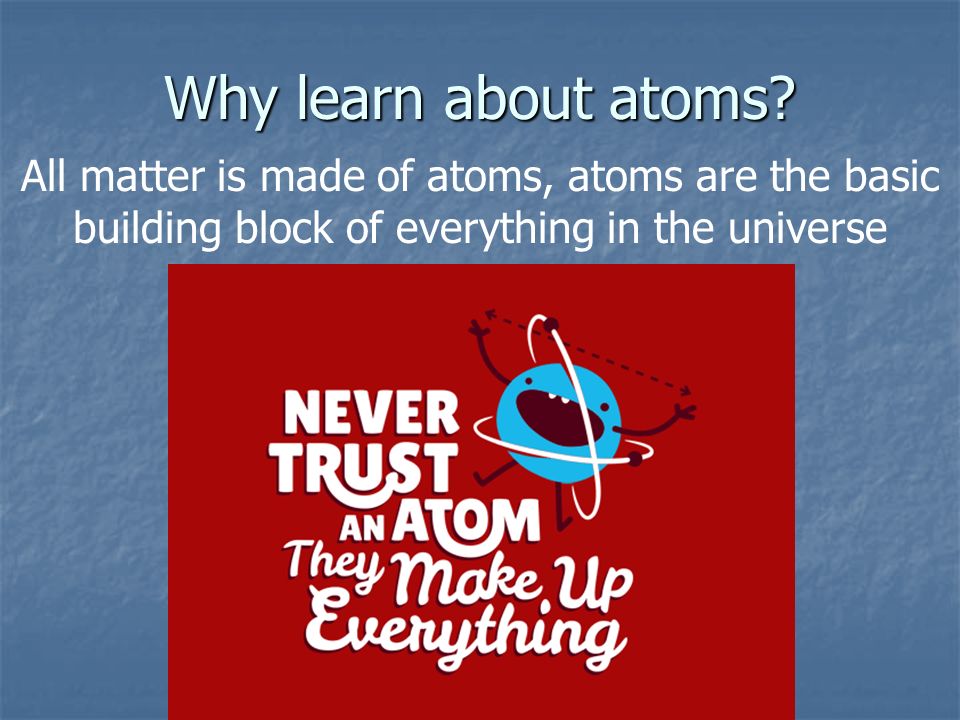 So what is an atom.
