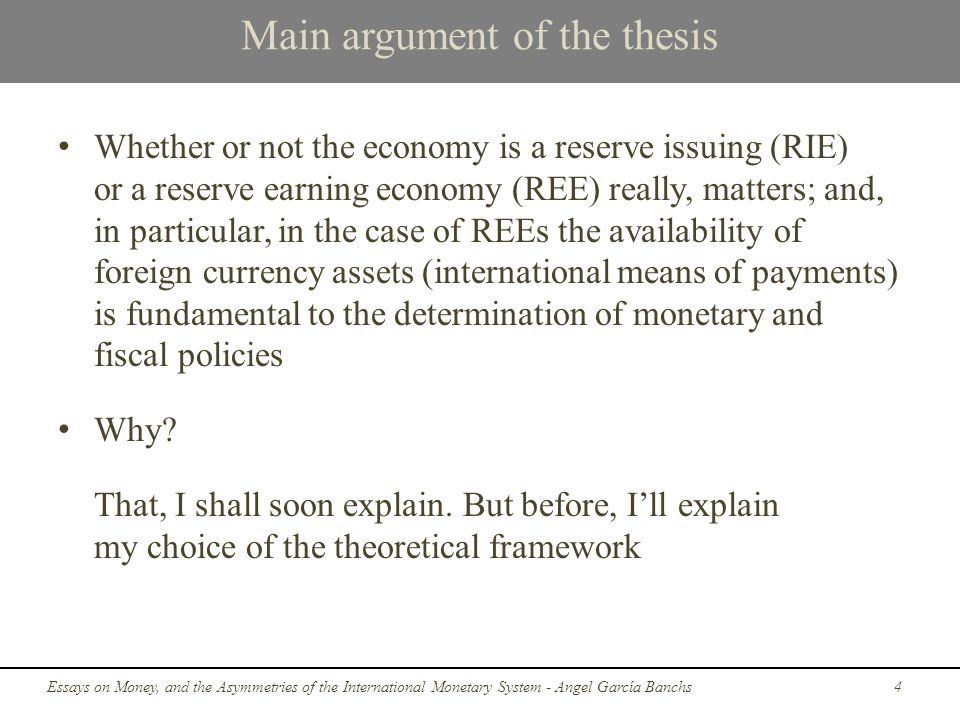 international payment thesis