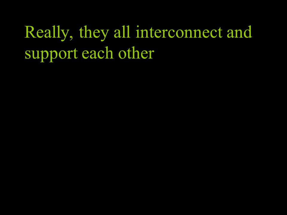 Really, they all interconnect and support each other