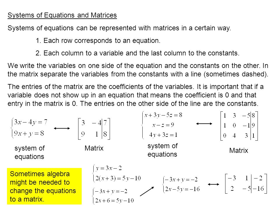 Chapter 11 Section 11 4 Solving Larger Systems Of Equations Ppt Download