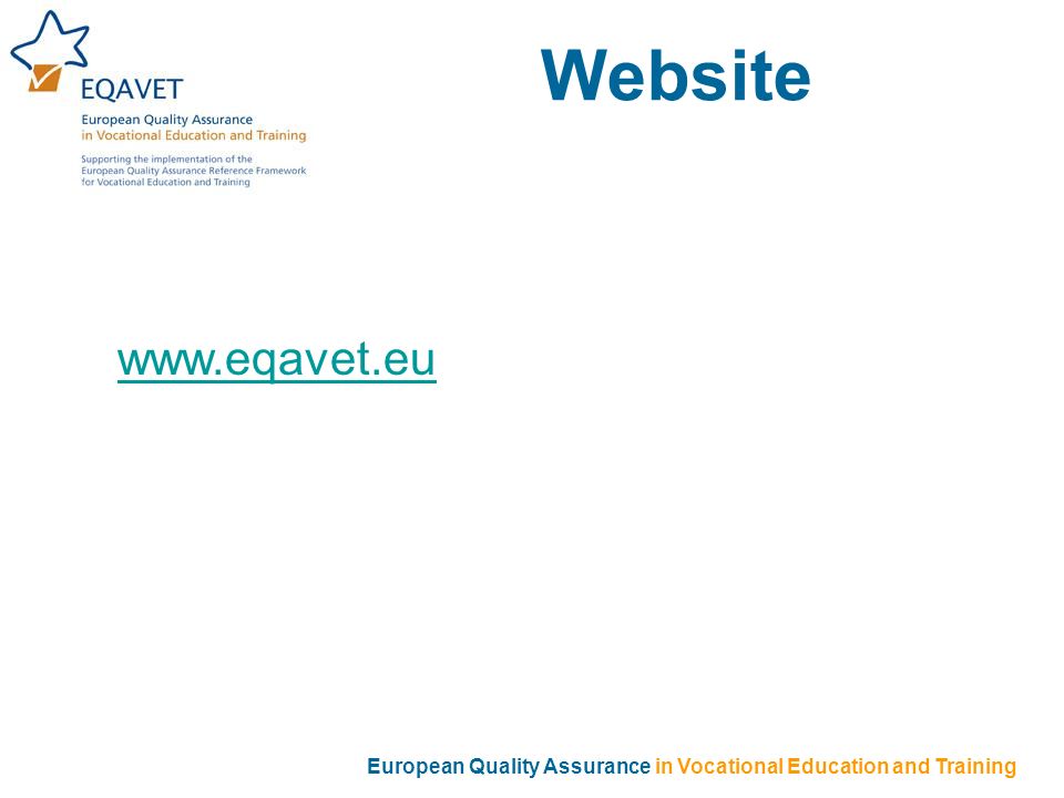 Website   European Quality Assurance in Vocational Education and Training