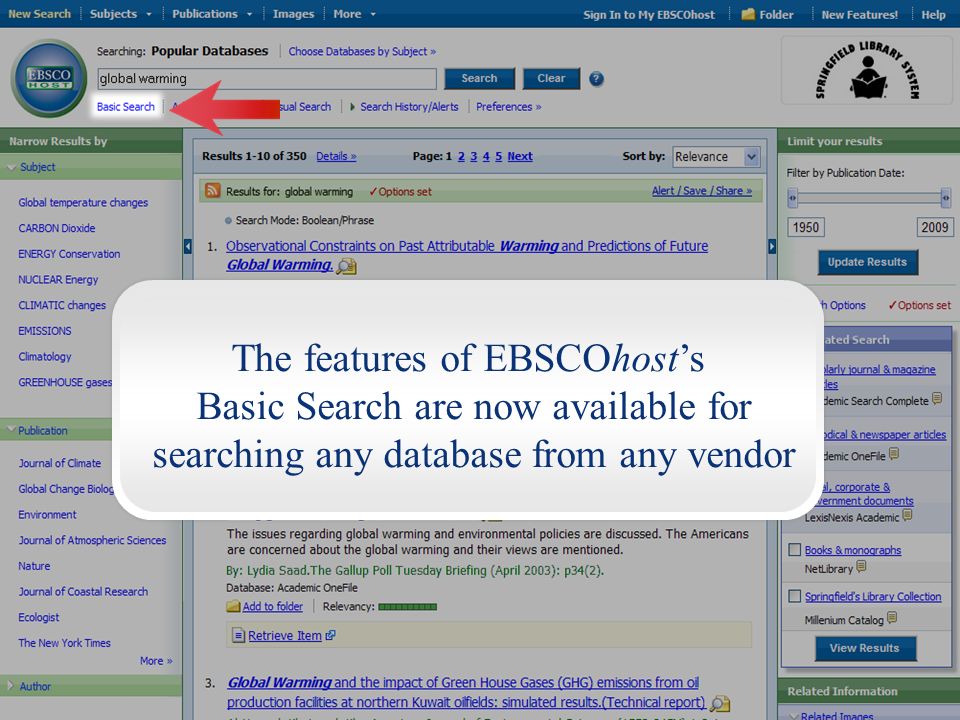 EBSCOhost Integrated Search (EHIS) Available Now. - ppt download