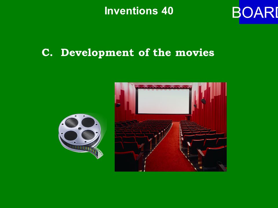 Inventions 40 ANSWER Complete the list: *Increased availability of the telephone *Development of the radio and broadcast industry *.