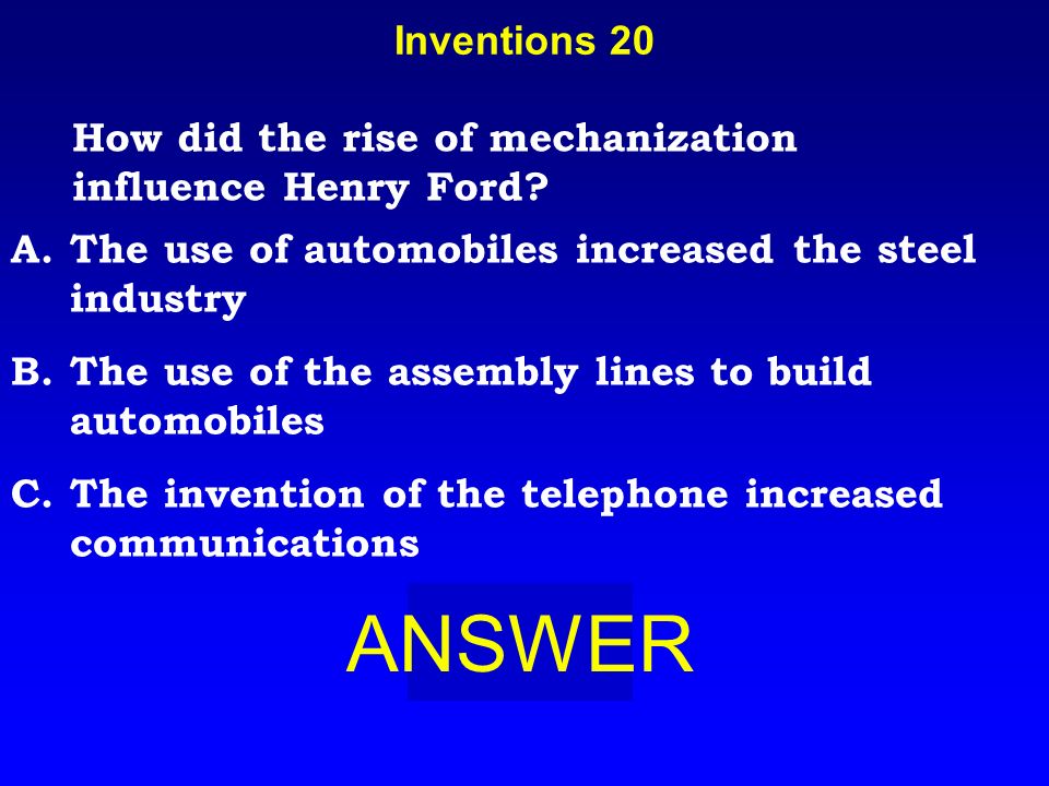 Inventions 10 BOARD A. Airplane