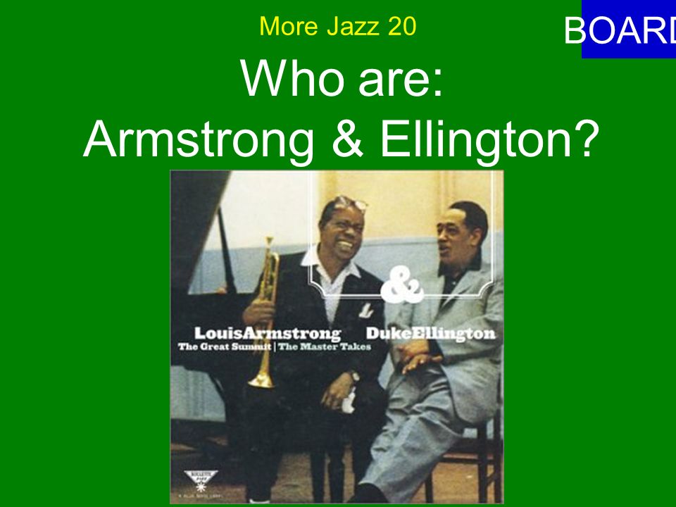 More Jazz 20 ANSWER These African American composers were known for their composition and playing of jazz and blues .