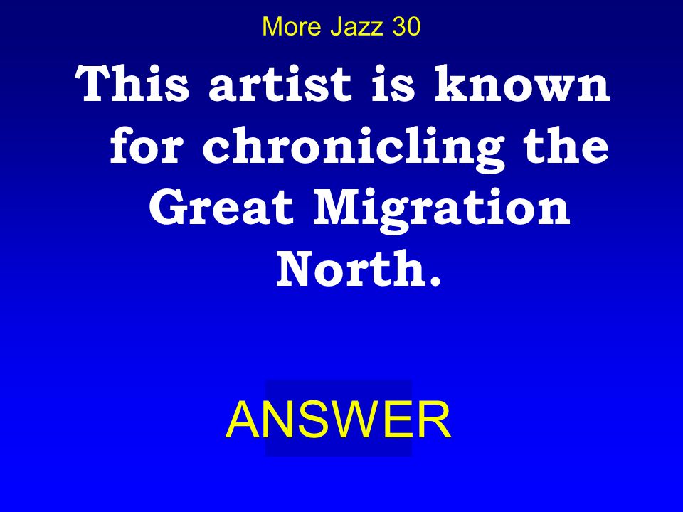 More Jazz 20 BOARD Who are: Armstrong & Ellington