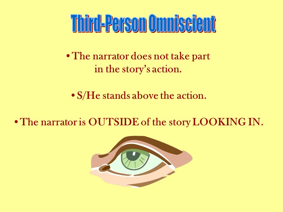 The narrator does not take part in the story’s action.