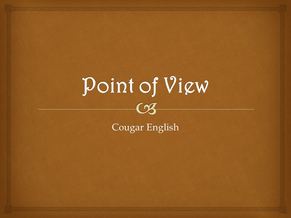 Cougar English