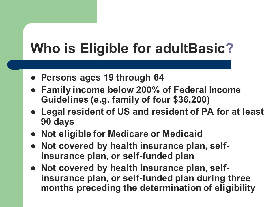 adult basic health insurance in pa