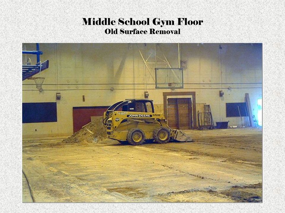 Middle School Gym Floor Old Surface Removal