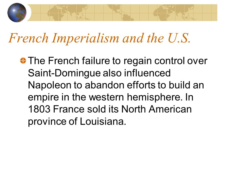 French Imperialism and the U.S.