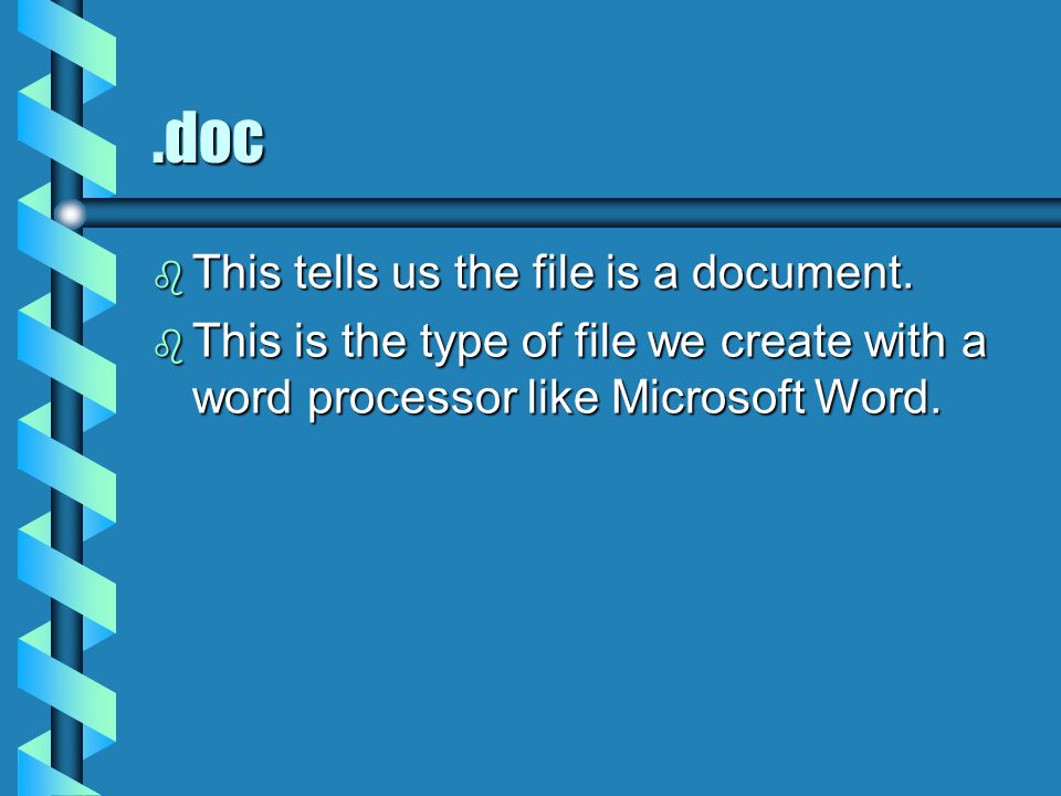 .doc b This tells us the file is a document.