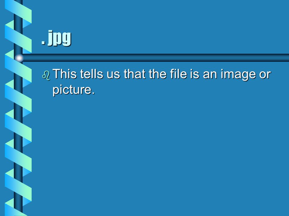 . jpg b This tells us that the file is an image or picture.