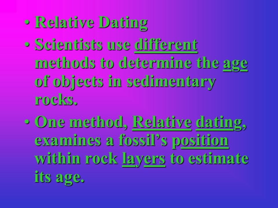 5 methods used in relative dating