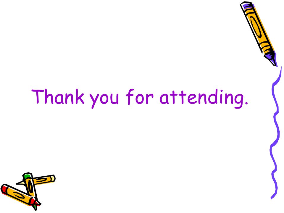Thank you for attending.