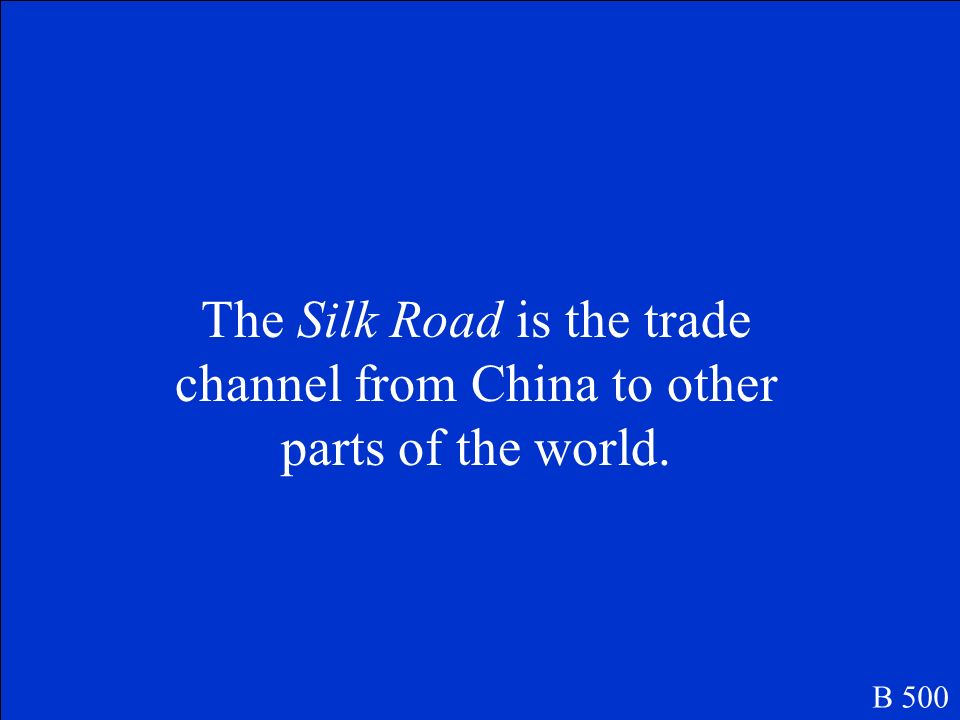 What is the Silk Road B 500