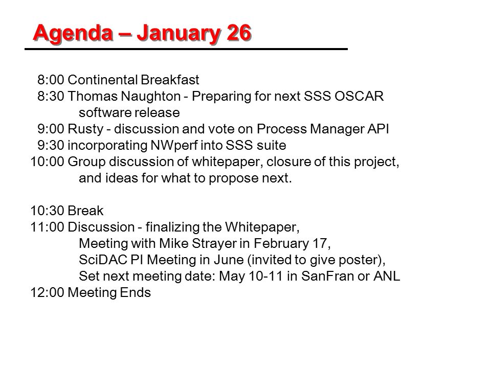 Component updates, SSSOSCAR Releases, API Discussions, External Users