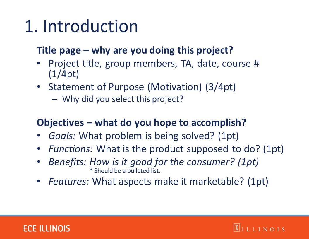 how to do an introduction for a project