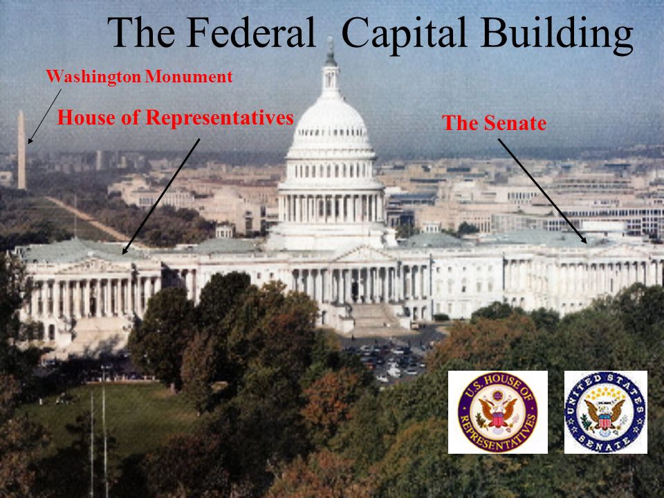 The Federal Capital Building Washington Monument House of Representatives The Senate