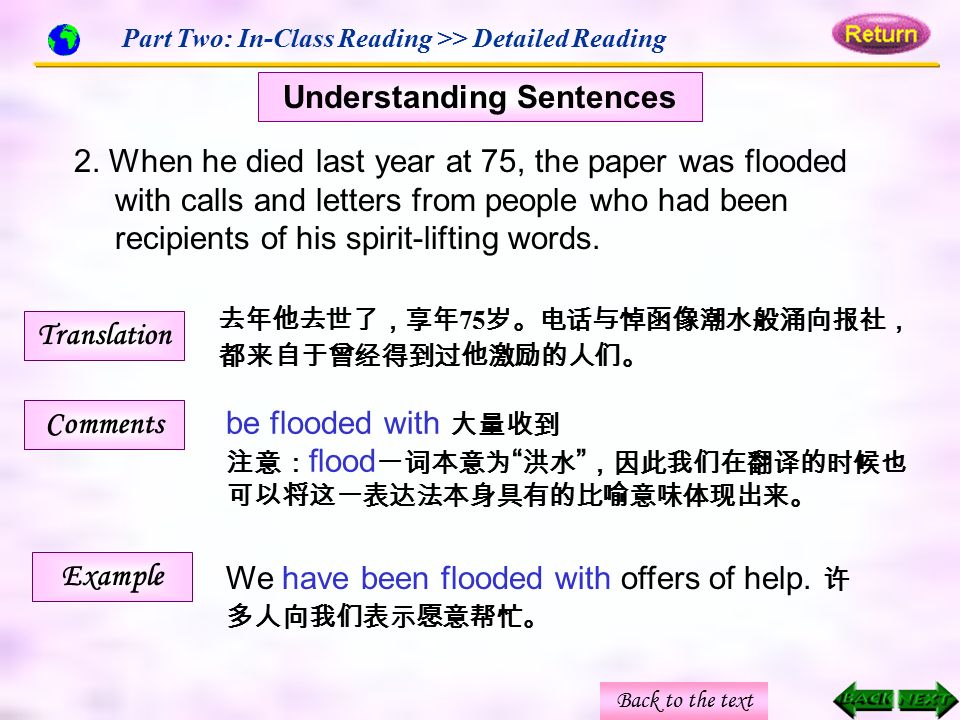 Part Two Reading Centered Activities 1 In Class Reading 2 After Class Reading Ppt Download