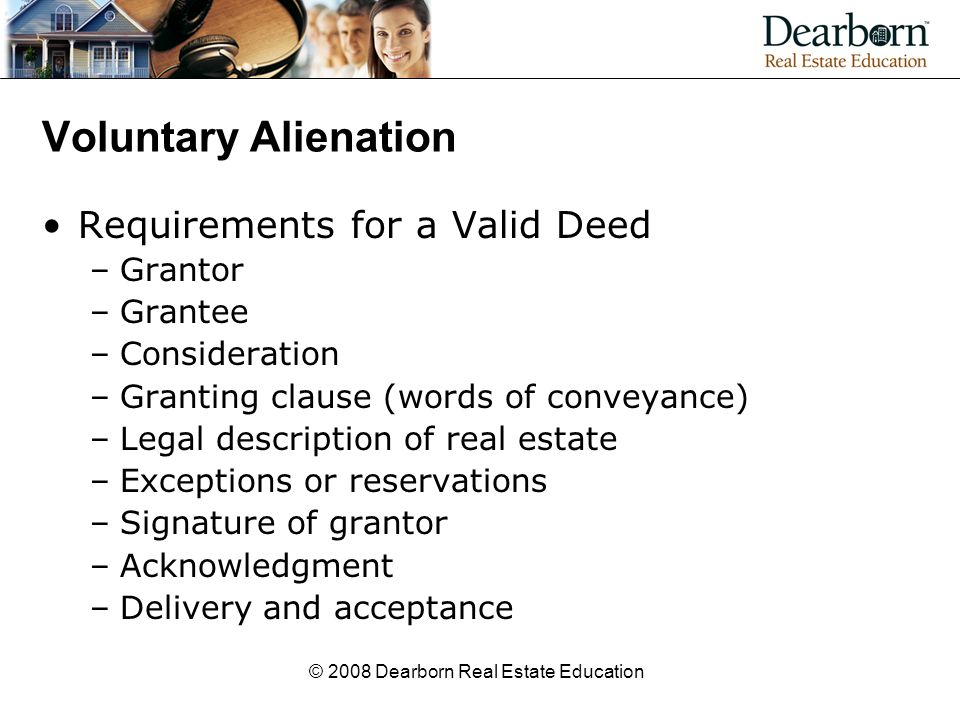 Modern real estate practice in illinois chapter 12 transfer of title