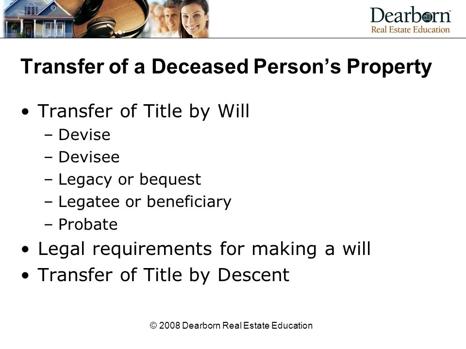Modern real estate practice in illinois chapter 12 transfer of title