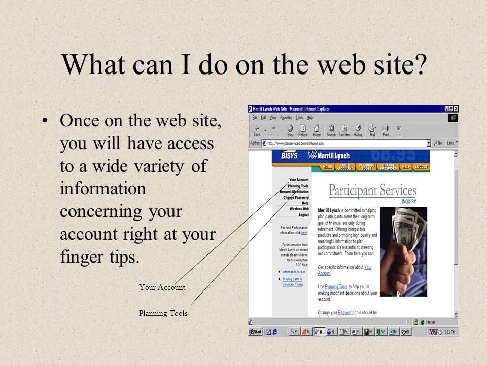 What can I do on the web site.