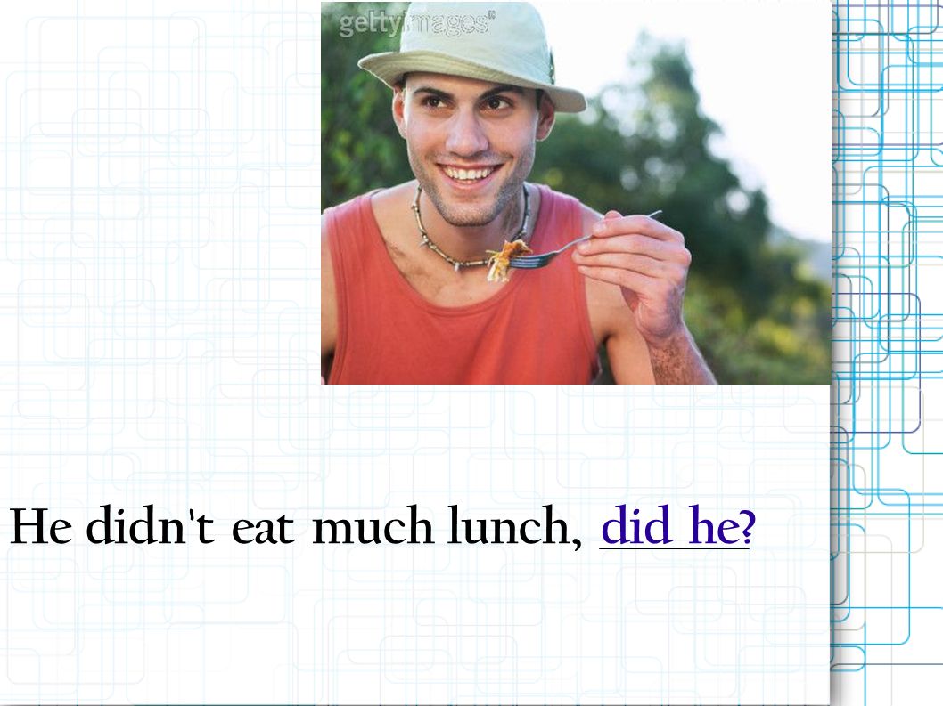 He didn t eat much lunch,did he