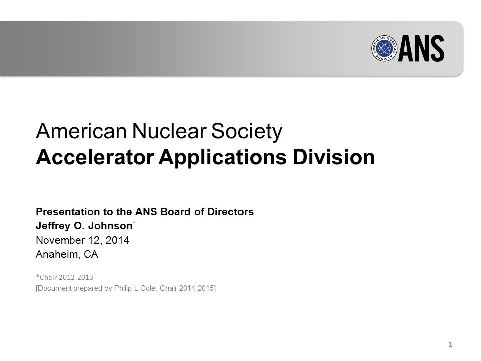 American Nuclear Society Accelerator Applications Division