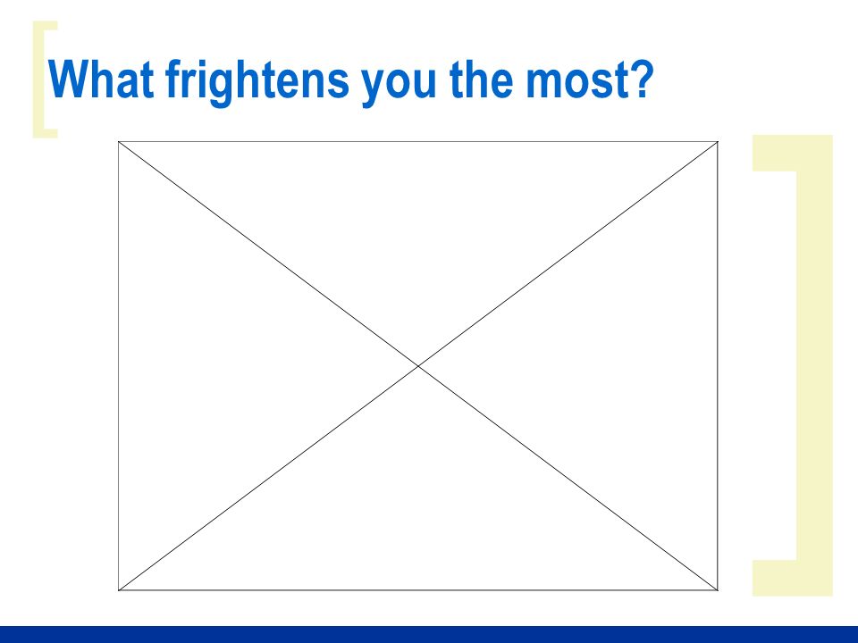 ] [ What frightens you the most