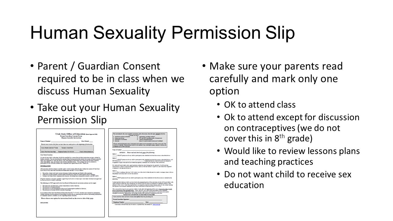 permission slip for sex education Permission slip for sex education