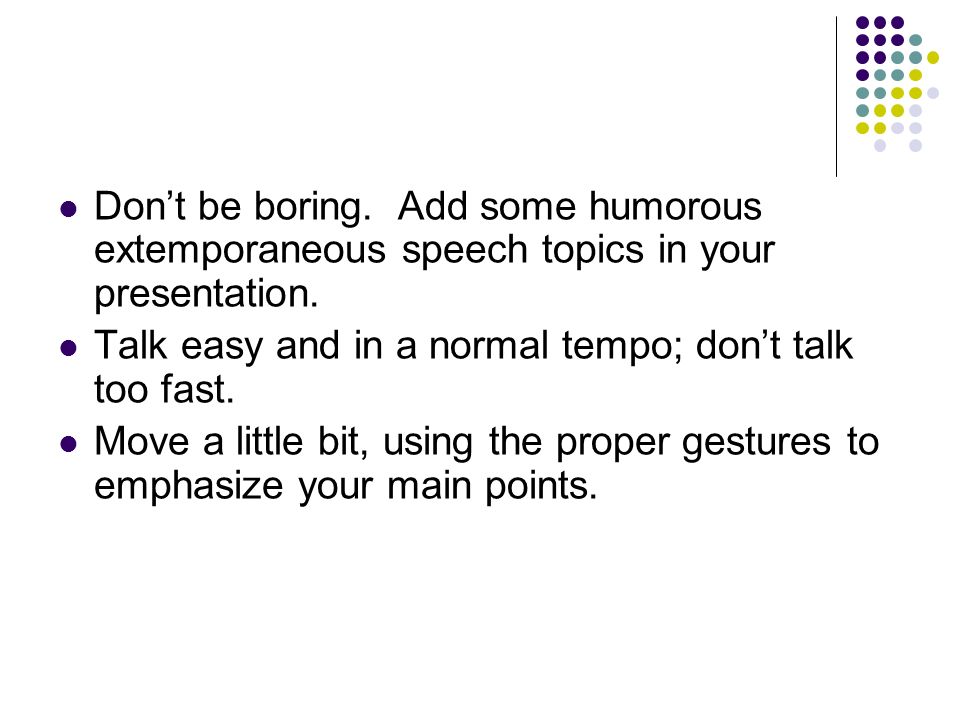 boring speech topics