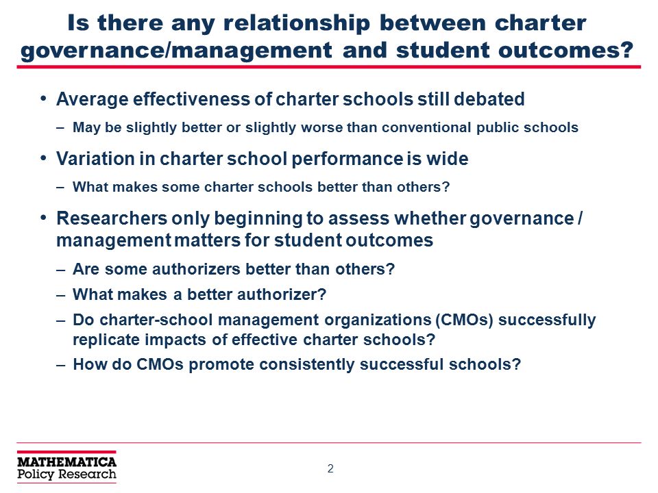Charter Authorizers, Charter Management Organizations, and Student 