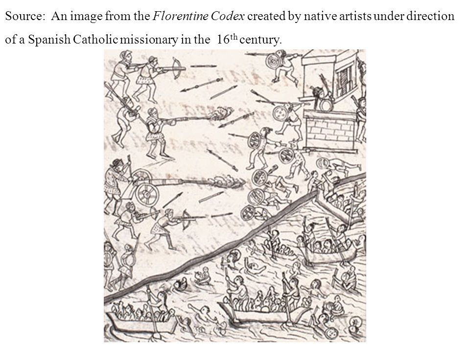 Source: An image from the Florentine Codex created by native artists under direction of a Spanish Catholic missionary in the 16 th century.