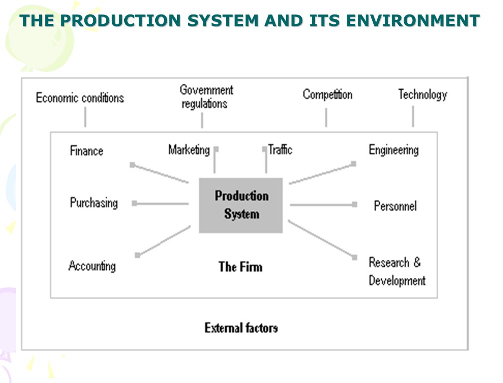 THE PRODUCTION SYSTEM AND ITS ENVIRONMENT
